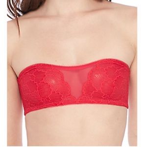 NWT Free People Malinda Bandeau bra raspberry red